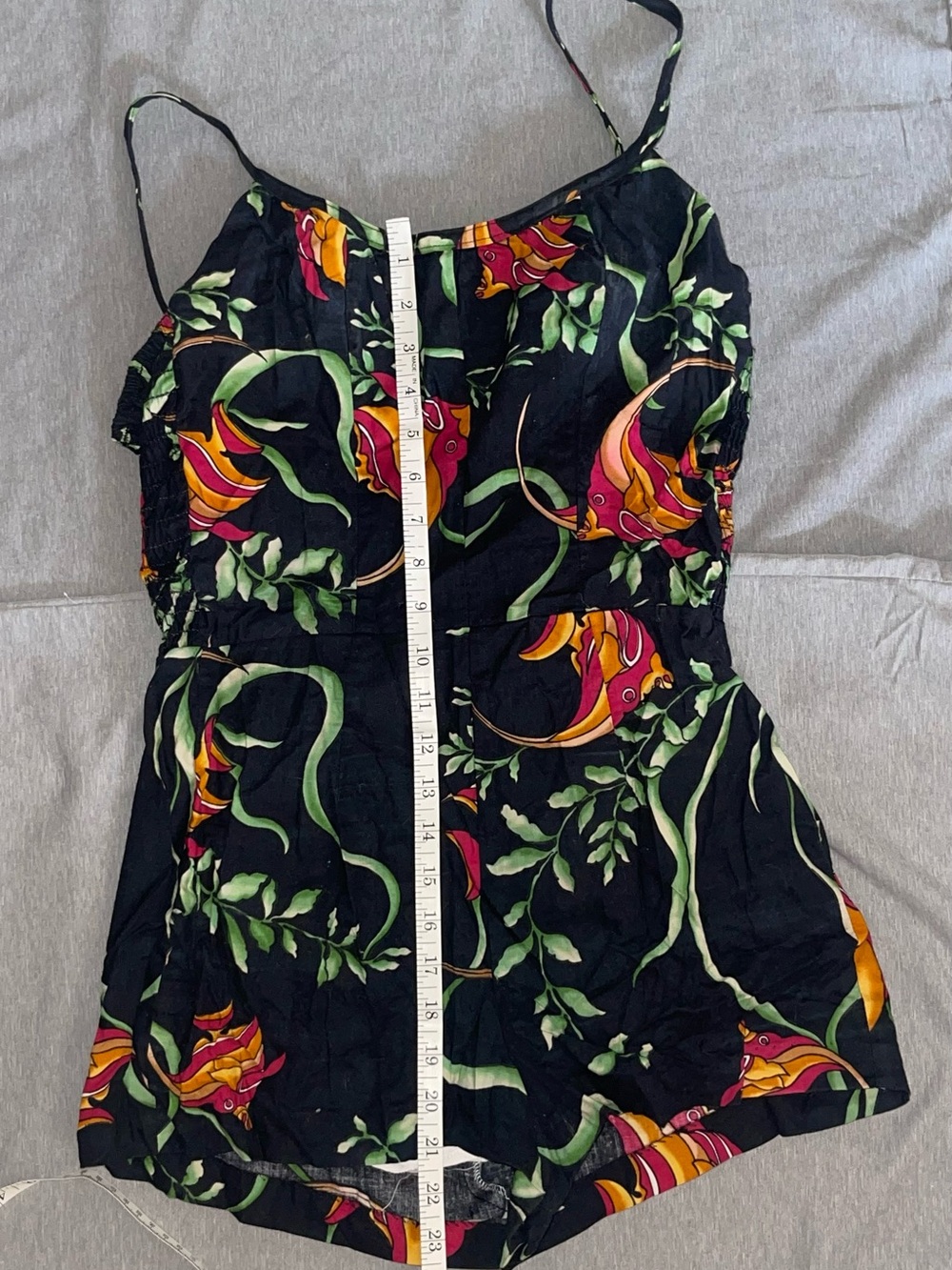 Vintage 70s Hilo Hattie Swimsuit With Lining Romper Made in Hawaii Size 12